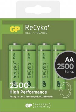 Acumulator AA (R6) GP NiMH Recyko+ 2500mAh 4 buc/blister