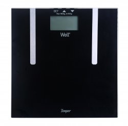 Cântar de persoane Well Temper, afisaj LCD, negru