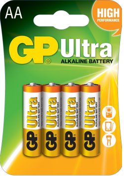 Baterie alcalină Ultra GP R6 (AA) 4 buc/blister