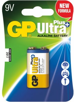 Baterie alcalină UltraPlus GP 9V 1 buc/blister