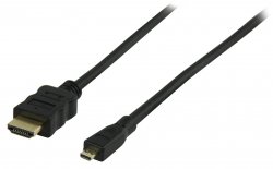 Cablu HDMI tata - micro HDMI HighSpeed Ethernet 1.5 m, negru