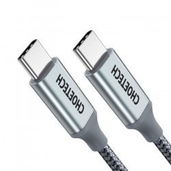 Cablu USB-C - USB-C Choetech XCC1002, PD 100W, 1.8m, gri