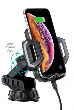 Suport telefon cu ventuza si incarcare wireless Choetech T521-S, 10W / 7.5W / 5W