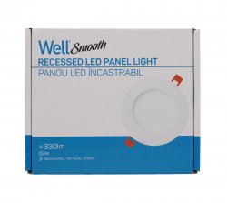 Panou LED Well rotund 6W 126mm 4000K 330lm