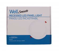 Panou LED Well rotund 18W 222mm 4000K 1260lm