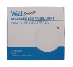 Panou LED Well rotund 24W 302mm 4000K 1800lm