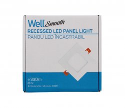 Panou LED Well patrat 6W 121x121mm 4000K 330lm