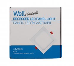 Panou LED Well patrat 9W 146x146mm 4000K 540lm