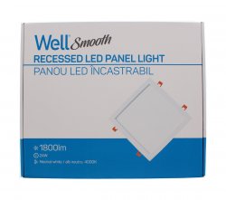 Panou LED Well pătrat 24W 302x302mm 4000K 1800lm