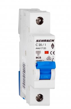 Întrerupător automat Schrack AMPARO AM617120--, 6kA, 20A, 1pol