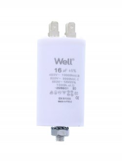 Condensator pornire motor 400V 16uF cu pin, Well