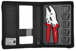 Set presă sertizare terminale Erko PR 33-Z5, 0.5 ÷ 6 mm2, 0.5 ÷ 35mm2, lungime 220mm