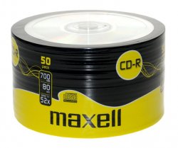 CD-R 700MB, 52x, 50 buc pe folie, Maxell