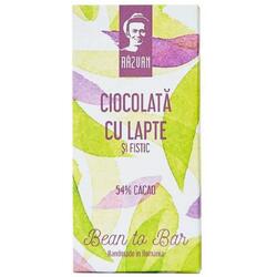 Ciocolata cu lapte artizanala cu cacao si fistic - Razvan