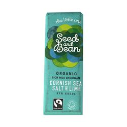 Ciocolata - Seed and Bean Cornish Sea Salt & Lime Organic Milk Chocolate Bar Bio