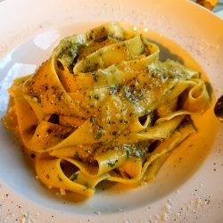 Papardelle con Pesto alla Genovese e parmiggiano reggiano . image