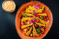 Crispy Chicken Salad & Salsa Chees image