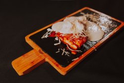 Salmone con panna e gamberii image
