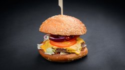 Classic American Burger + cartofi prăjiți steakhouse image