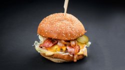 Juicy bacon burger + cartofi prăjiți steakhouse image