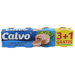 Calvo Ton In Ulei Vegetal 80G 3+1Gratuit