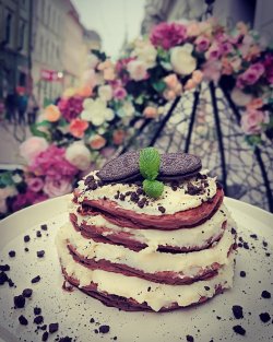 Pancake Oreo Cheesecake image