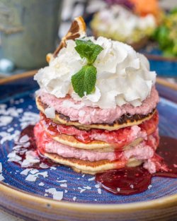 Pancake Strawberry Cheesecake image