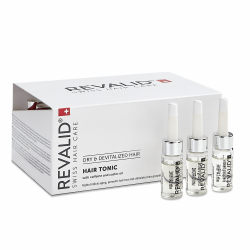 Loțiune activă și energizantă cu cofeină și extracte naturale pentru par Revalid Tonic, 20 fiole