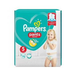 Scutece, Numărul 5, Pants Junior, 11-18 kg, 22 bucăți, Pampers
