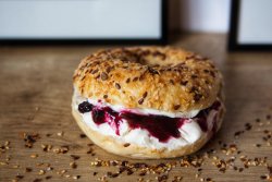 Cream Cheese and Jelly Bagel image