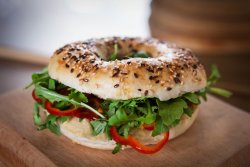 Hummus Bagel image