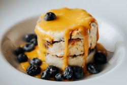 Blueberry bread pudding image