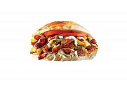 Gyros pe vatra vitel si curcan + cartofi + racoritoare + sos Deep image