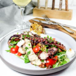 Grill octopus salad image