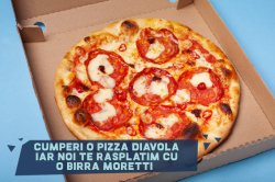 Pizza Diavola + Birra Moretti image