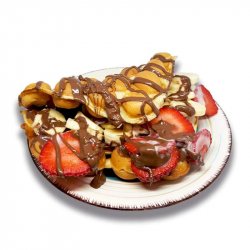 Nutella, capșuni, banane, topping, ciocolată albă  image