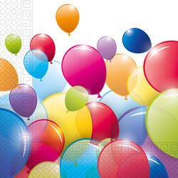 Set 20 Serv Masa Baloane 3 Str, 33X33Cm