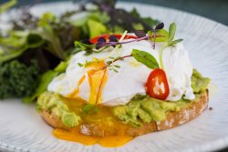 Toast with Poached Eggs and Avocado  image