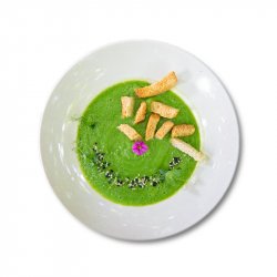 Supă cremă de broccoli și crutoane image