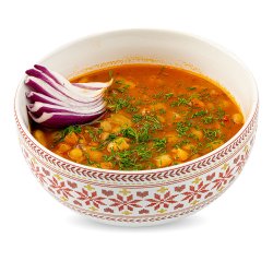 Ciorbă de fasole de post cu ceapă roșie image