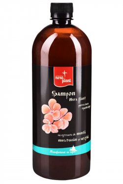 Sampon pentru toate tipurile de par cu extracte de menta, urzica si mesteacan, 1000 ml Nera Plant