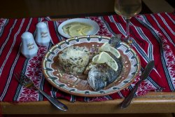 Doradă la grătar cu orez sălbatic, parmesan și lămâie/Grilled bream with wild rice, parmesan and lemon image