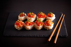 Crazy salmon image