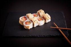 Fried Spicy Salmon Roll image