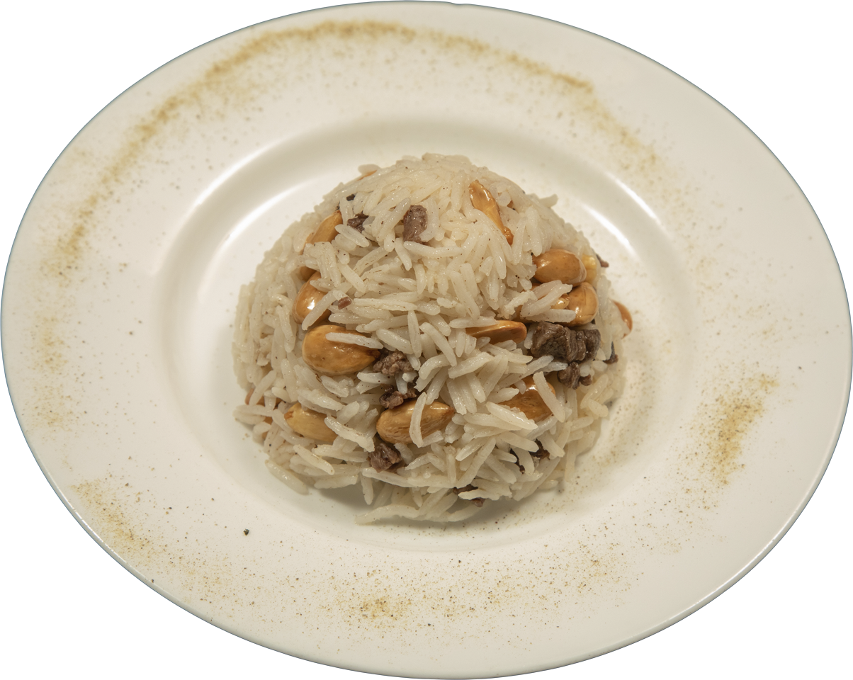 Orez carne și migdale /Rice with beef and almonds image