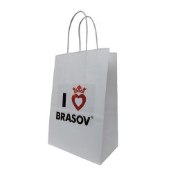 Sacoșă albă iLoveBrasov cadou souvenir
