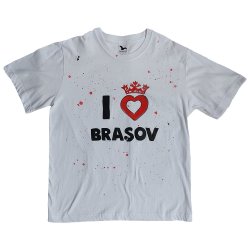 Tricou Pictat Manual iLoveBrasov cadou handmade souvenir - Model 1