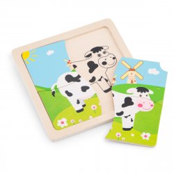 Mini Puzzle Văcuță - New Classic Toys