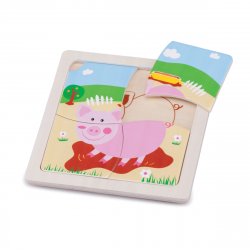 Mini Puzzle Purceluș - New Classic Toys