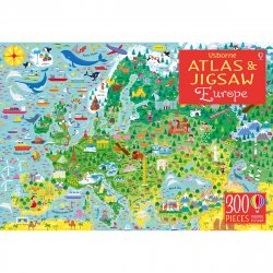 Carte cu Puzzle - Atlas and Jigsaw Europe - Usborne